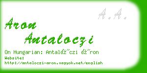 aron antaloczi business card